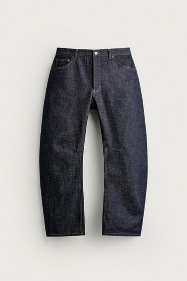 STRAIGHT BARREL FIT JEANS - Indigo by Zara