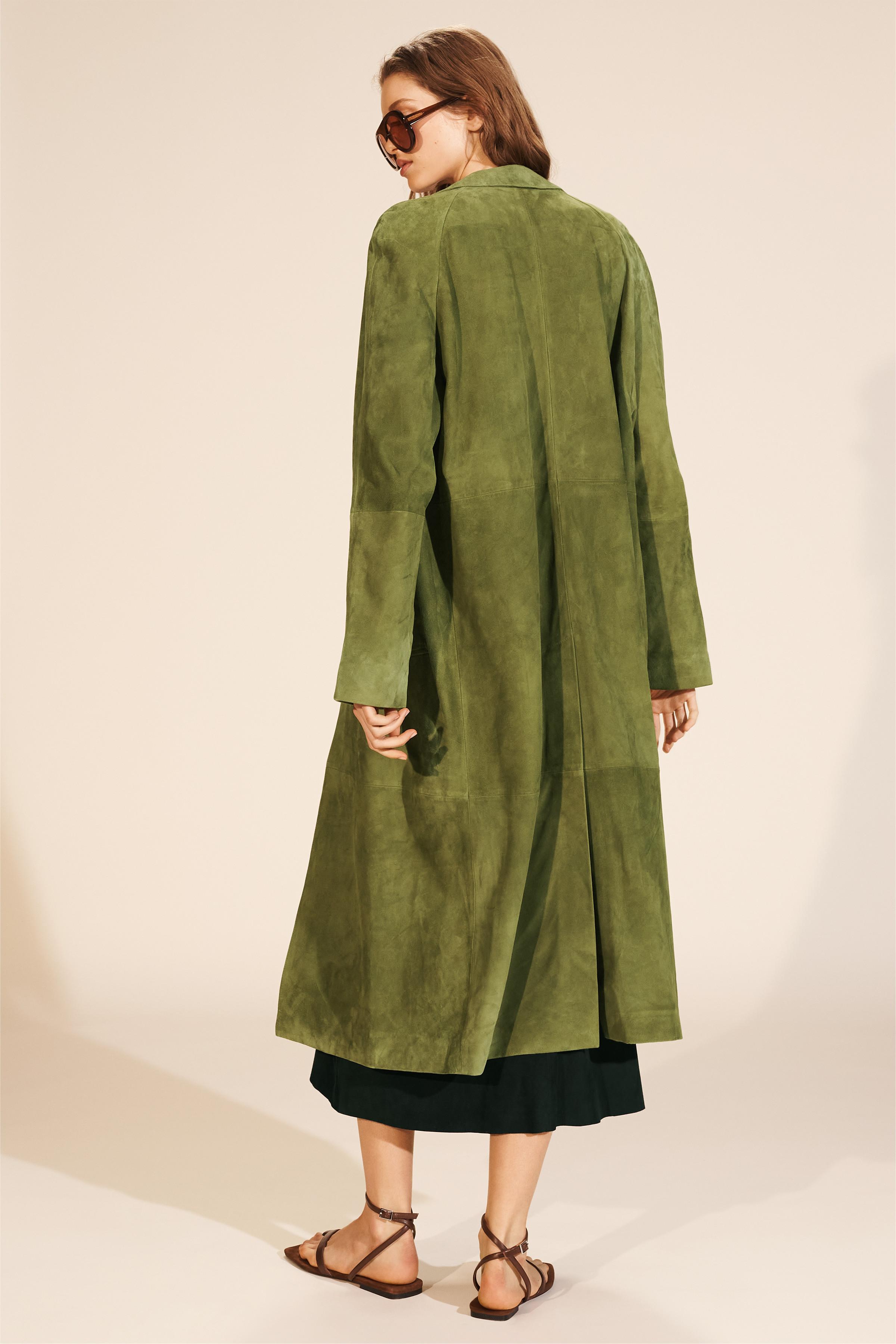 MANTEAU EN CUIR DAIM 100% ÉDITION LIMITÉE