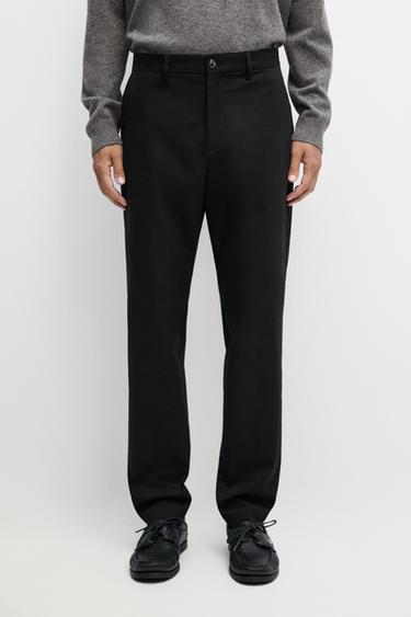Cotton blend slim fit pants — Black 2