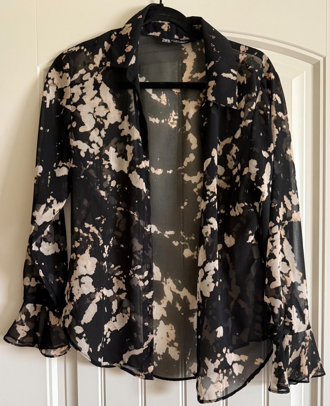 PRINTED SEMI-SHEER SHIRT - Image 3