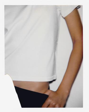 MERCERISED COTTON T-SHIRT - White by Zara