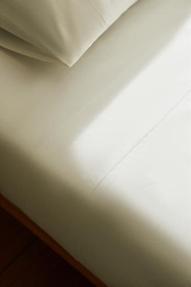 DRAP PLAT PERCALE DE COTON (300 FILS) - Blanc de Zara - Image 6