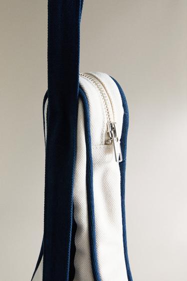 CANVAS PADEL RACKET CASE - Ecru / Blue by Zara - Image 2