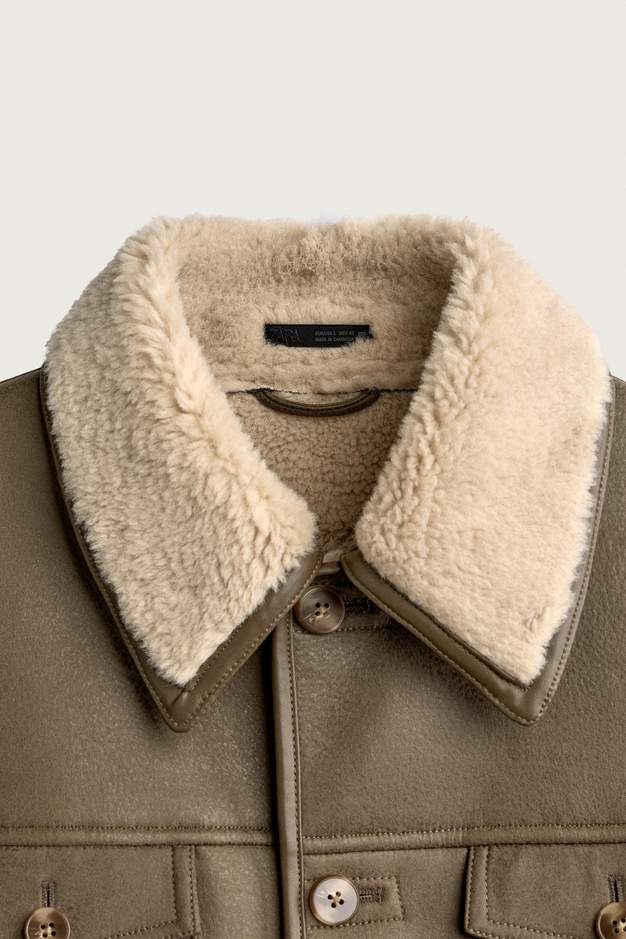 BLOUSON EN MATIÈRE SYNTHÈTIQUE DOUBLE FACE