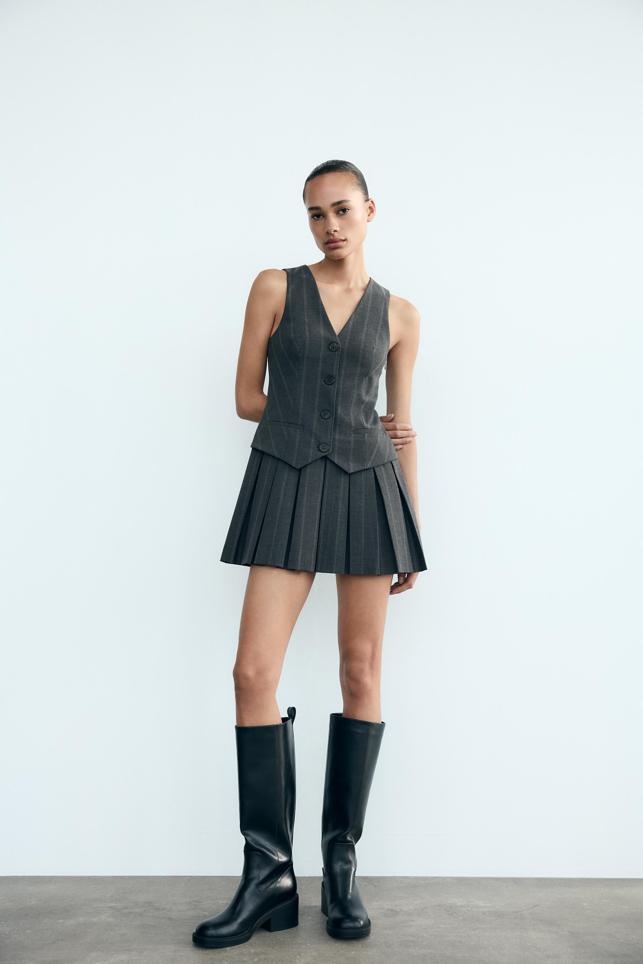 Zara shops ruffle waistcoat dress