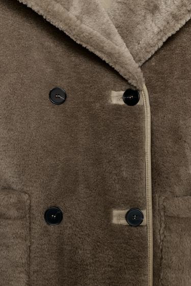 REVERSIBLE DOUBLE-FACED COAT - Taupe grey by Zara - Image 9