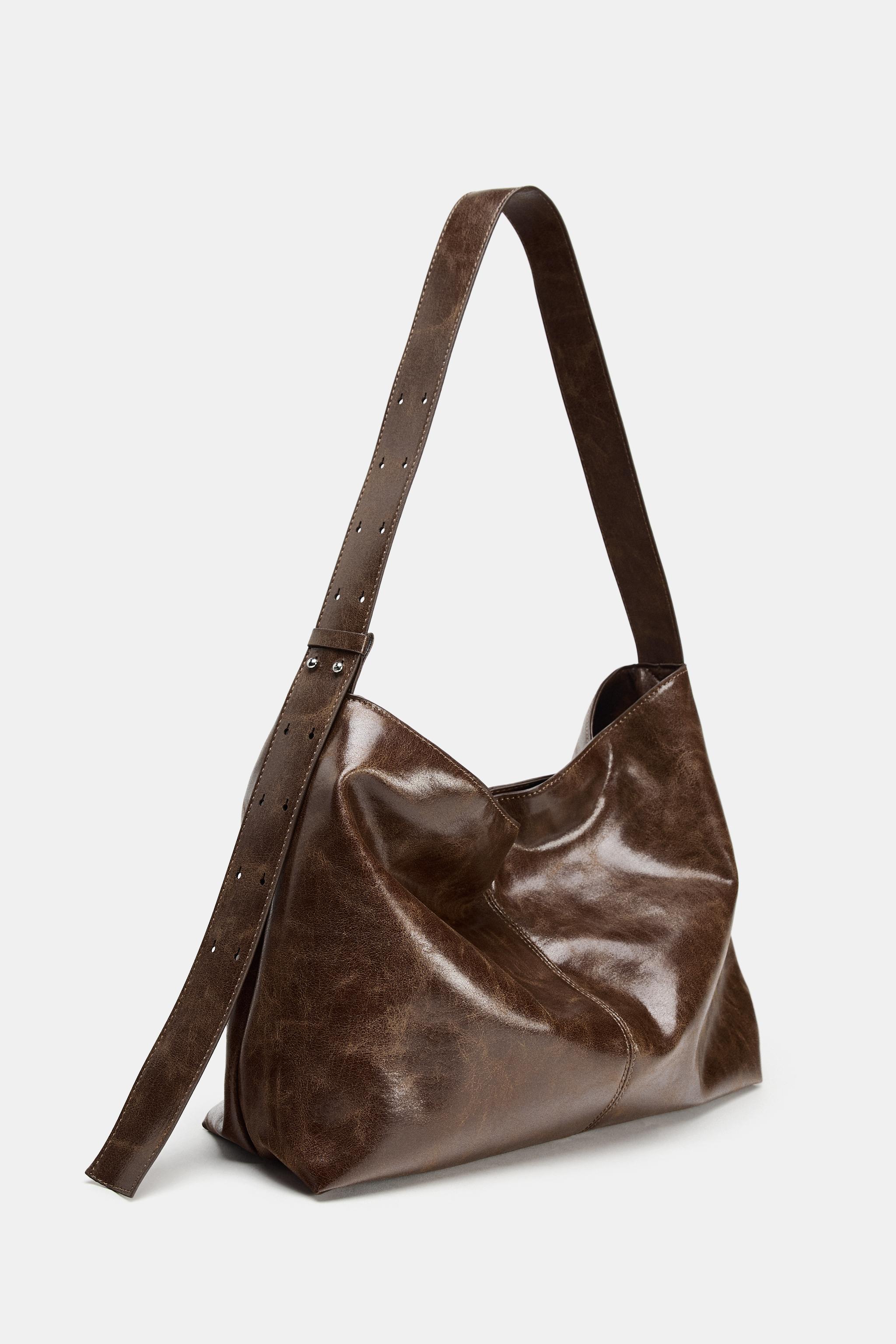 SHOPPER BAG - Dark tan | ZARA Australia