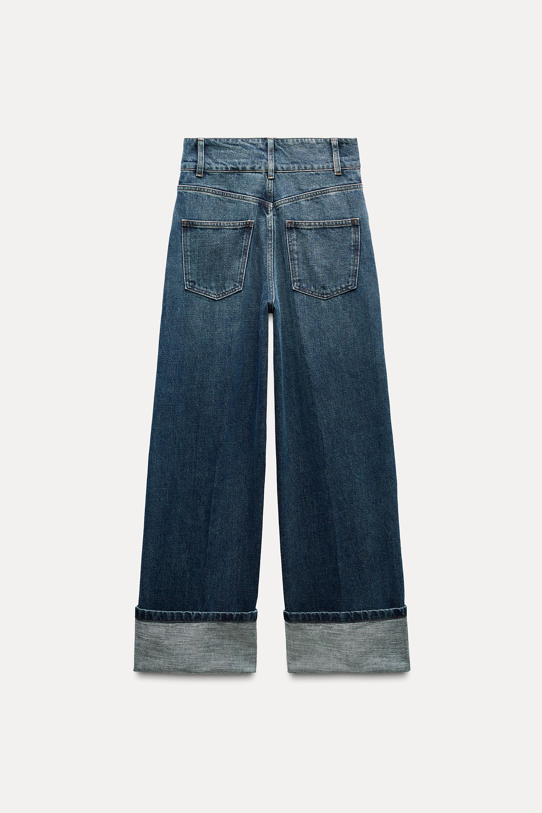 RELAXED HIGH WAISTED JEANS ZW COLLECTION Blue ZARA Canada