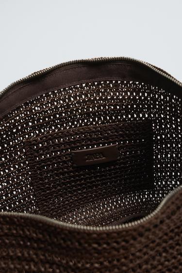 SAC PORTÉ ÉPAULE TRESSÉ - Marron de Zara - Image 3