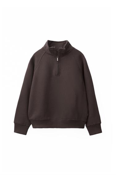 PLAIN LABEL SWEATSHIRT - Chocolate by Zara