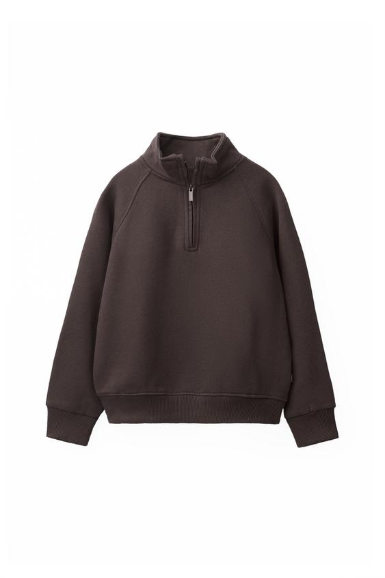 Zara PLAIN LABEL SWEATSHIRT - Chocolate - Image 0