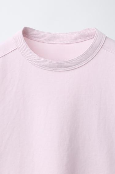 BASIC INTERLOCK T-SHIRT - Pink by Zara - Image 2