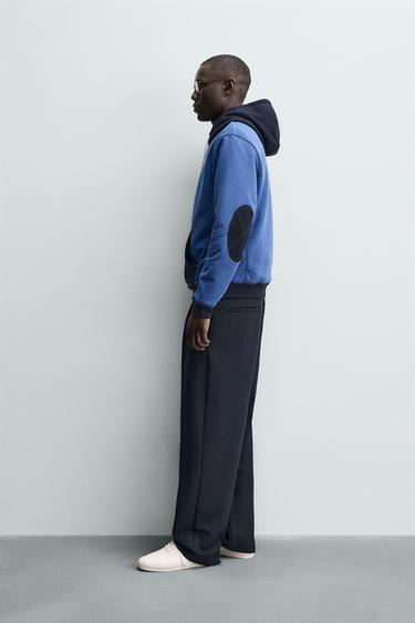 SWEAT COLOR BLOCK À CAPUCHE WAFFLE - Bleu de Zara - Image 3