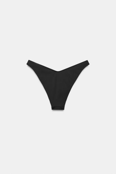 BAS DE BIKINI À PLIS - Noir de Zara - Image 3