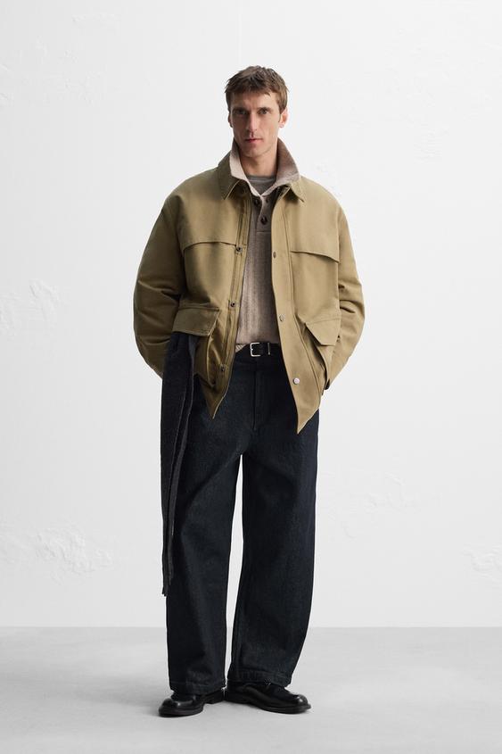 ポケット パフパーカ - オリーブグリーン | ZARA Japan / 日本