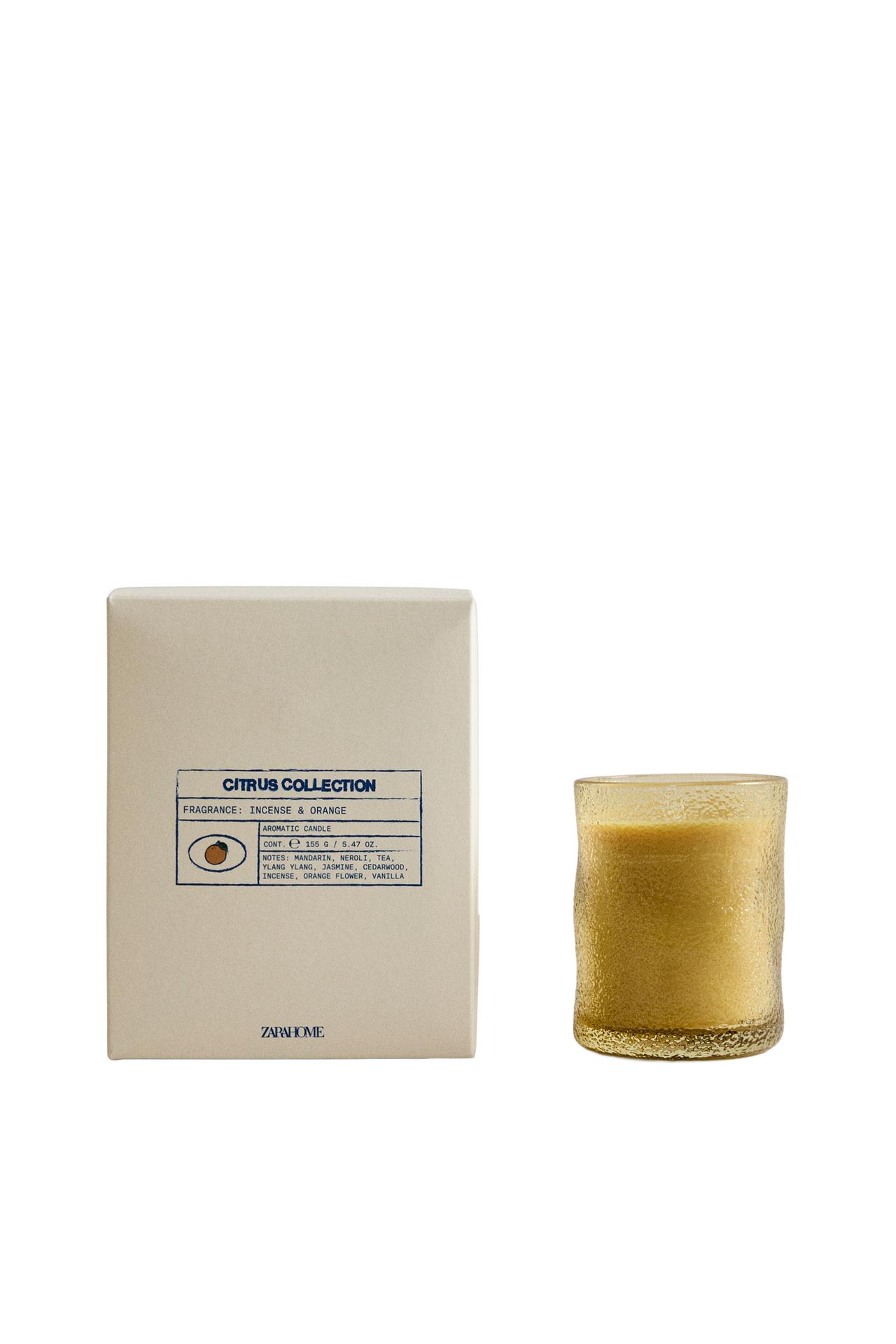 АРОМАТИЧЕСКАЯ СВЕЧА INCENSE & ORANGE (155 Г)