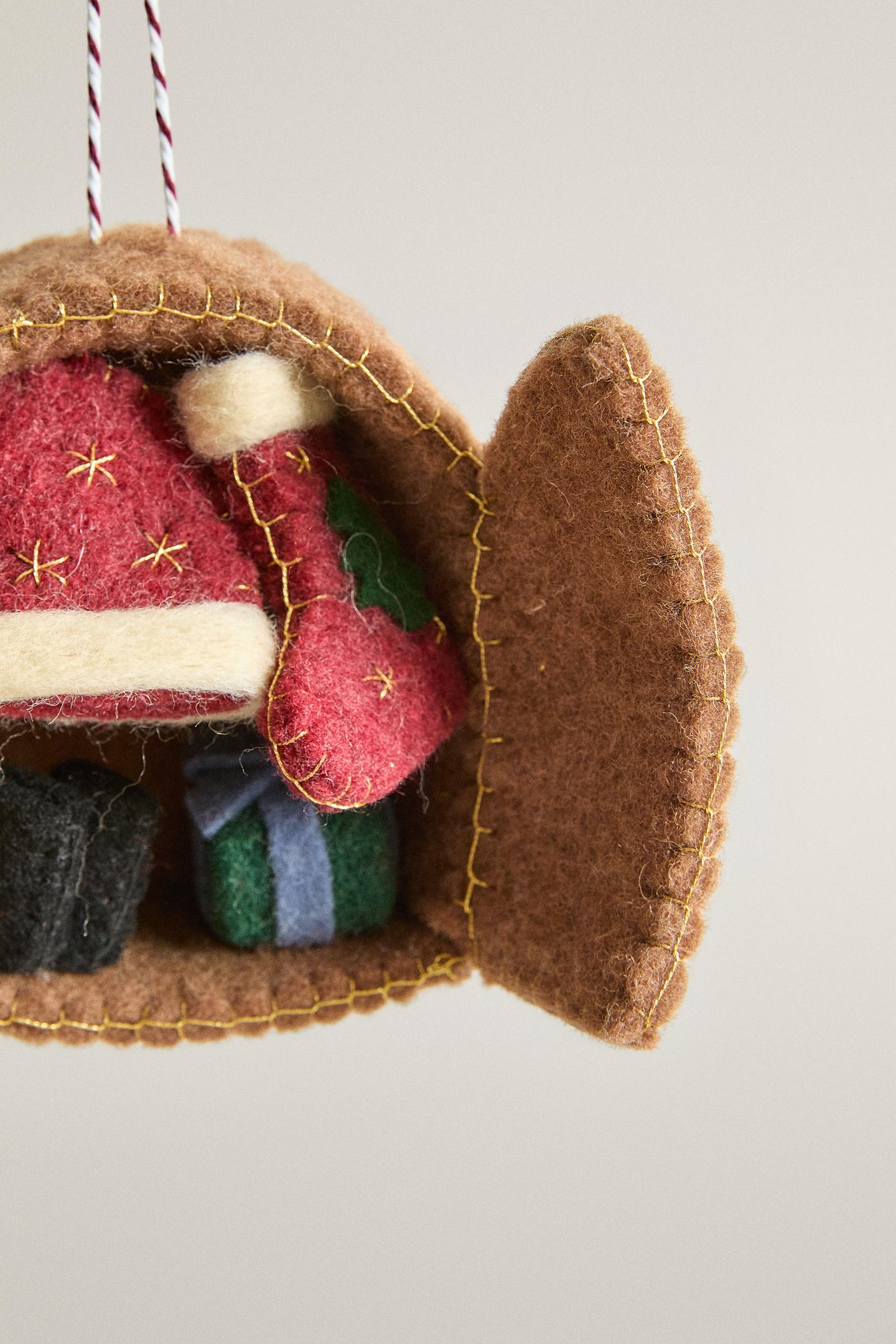 Ёлочные украшения Zara Felt Wardrobe Christmas Decoration, цвет: Коричневый — фото 3
