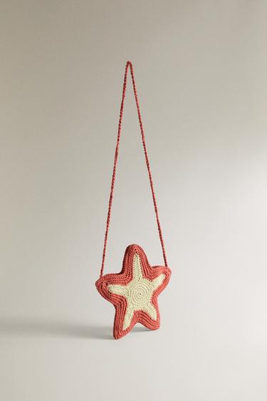 KNIT STAR CROSSBODY BAG - Red by Zara - Image 1