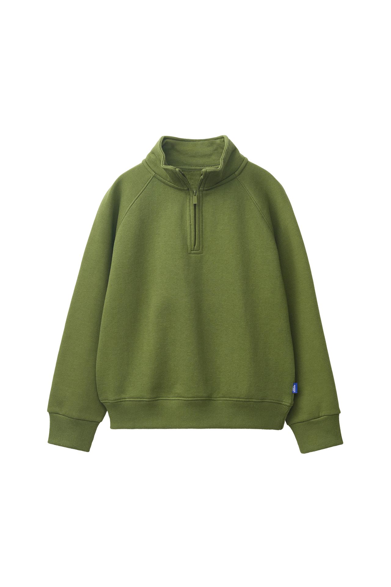 LABEL DETAIL SWEATSHIRT — GREEN