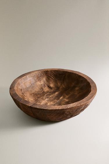 WOODEN DECORATIVE BOWL - Khaki by Zara - Image 1