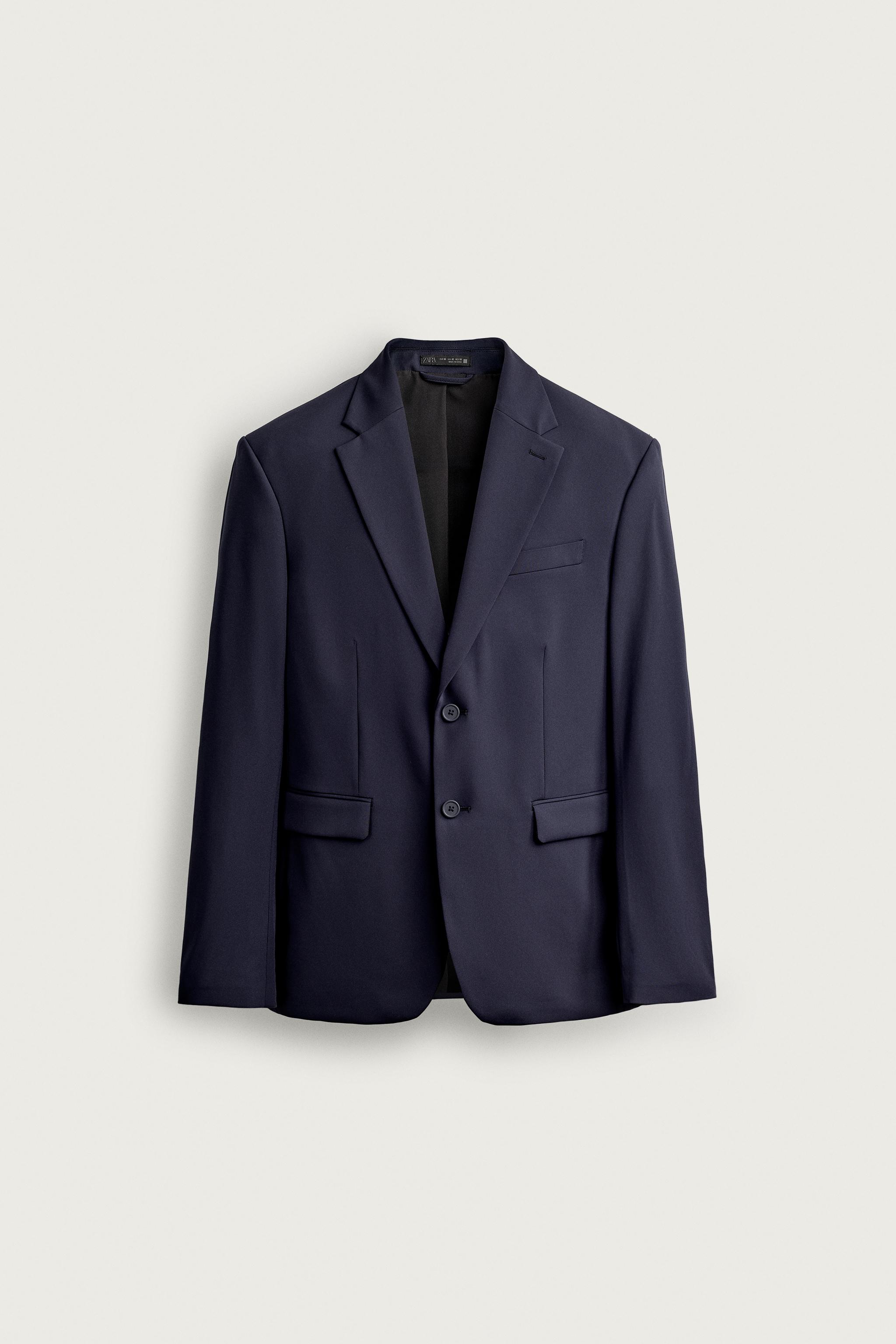 COMFORT SLIM FIT SUIT BLAZER — navy