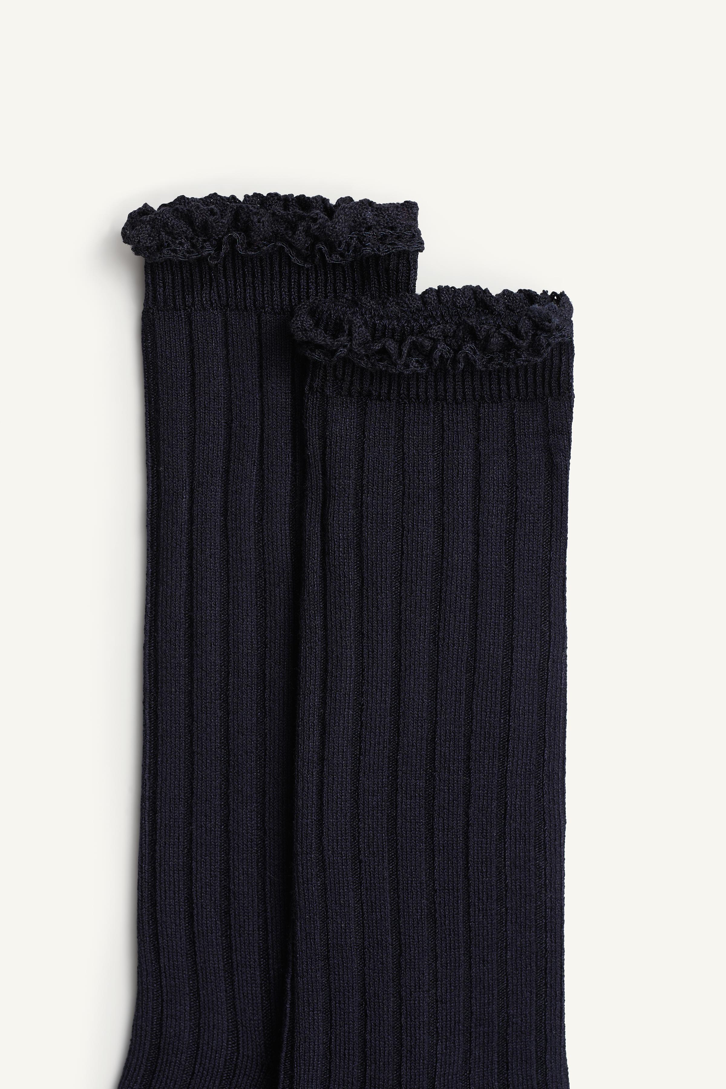 LOT DE DEUX PAIRES CHAUSSETTES MI-HAUTES DENTELLE ÉDITION LIMITÉE