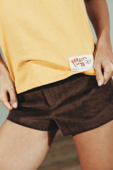 VARSITY SHORT SLEEVE T-SHIRT - Yellow by Zara - Image 4