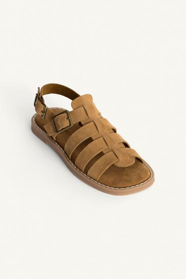LIMITED EDITION LEATHER CAGE SANDALS - Brown by Zara - Image 6