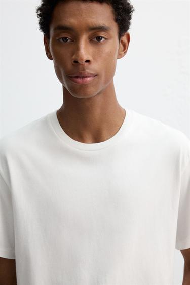 WASHED SLIM FIT T-SHIRT - White by Zara - Image 4