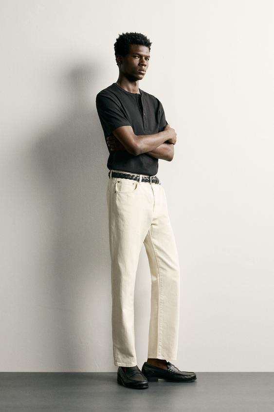Lekkie spodnie jeansowe o kroju regular fit