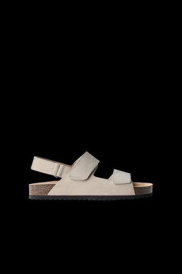 PANTOLETTE AUS VELOURSLEDER - Sandfarbe von Zara - Bild 0