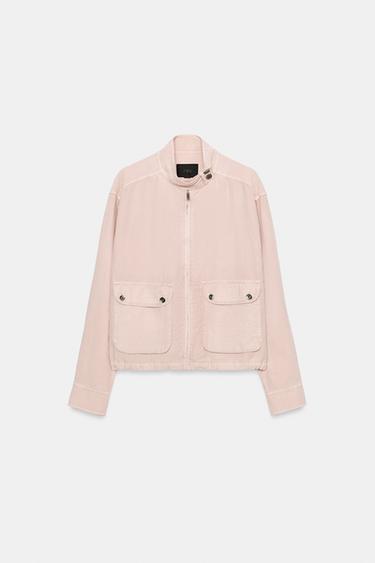 WASHED EFFECT JACKET WITH POCKETS - Pale pink by Zara - Image 5