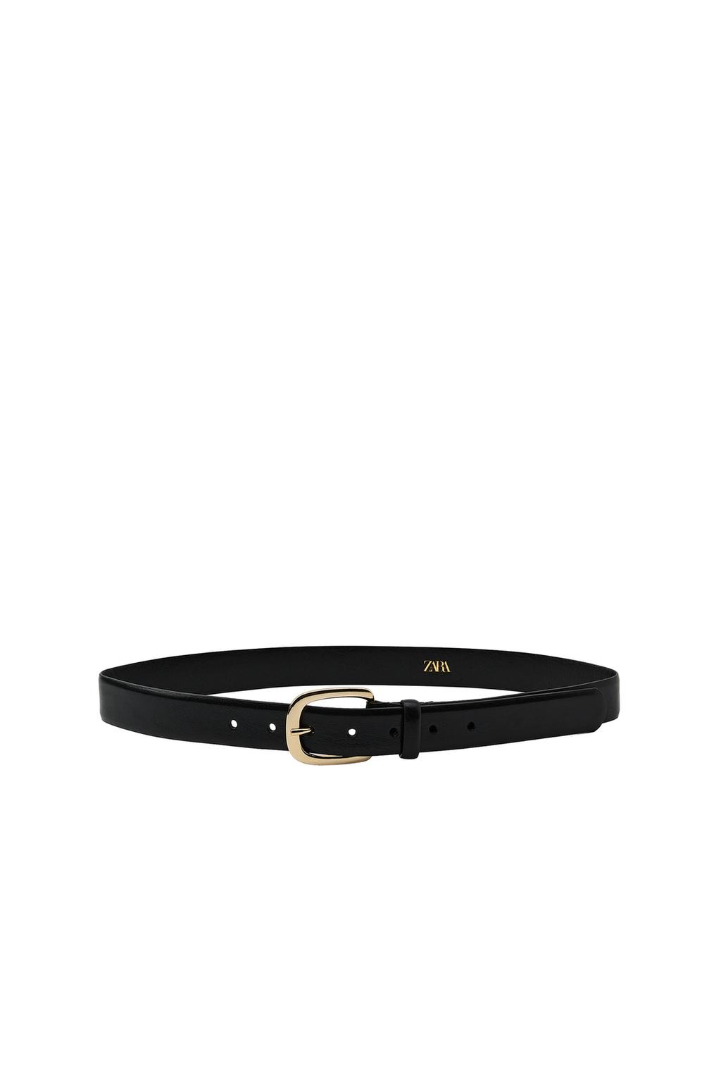 100% LEATHER BELT WITH SQUARE BUCKLE - image 4