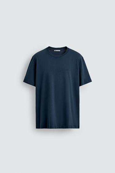 CAMISETA MEDIUM WEIGHT BÁSICA - Marino de Zara