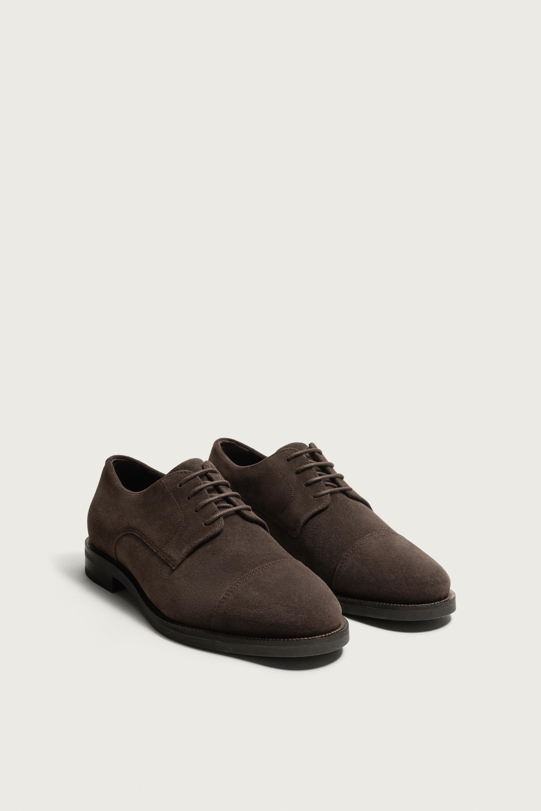 LEATHER DRESS SHOES — Brown