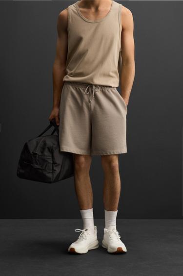 JOGGER BERMUDA SHORTS - Sand by Zara