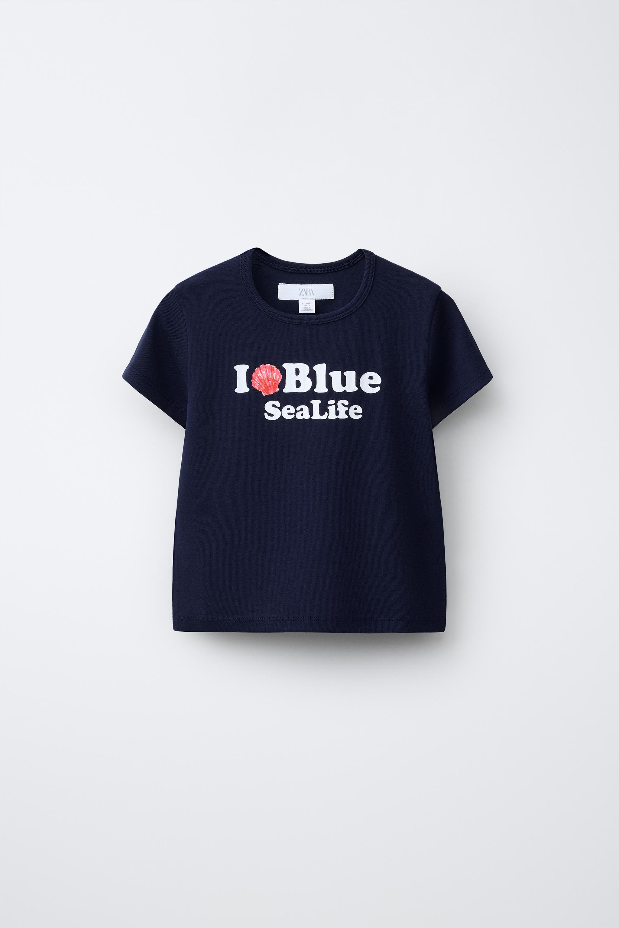 PRINTED T-SHIRT — Blue