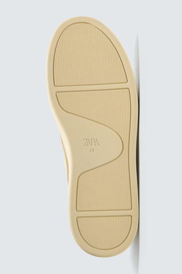 CHAUSSURES EN CUIR À BORD LARGE - Beige de Zara - Image 6