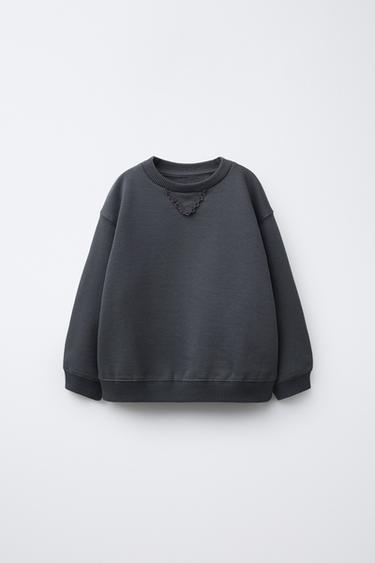 WAFFLE-DETAIL SWEATSHIRT - Dark anthracite by Zara