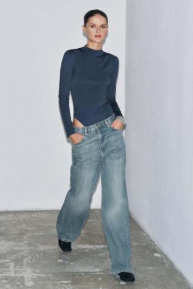 BODY FRUNCES - Azul de Zara