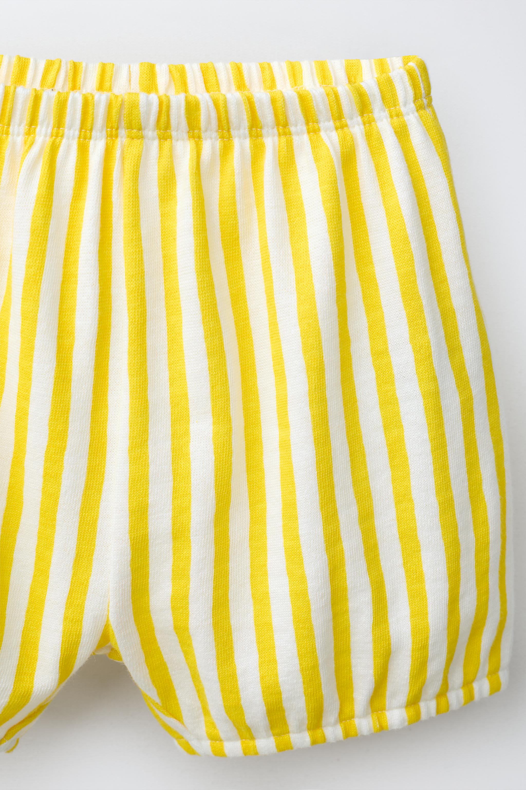 Детские топы Zara STRIPED T-SHIRT AND BLOOMER SET — фото 6