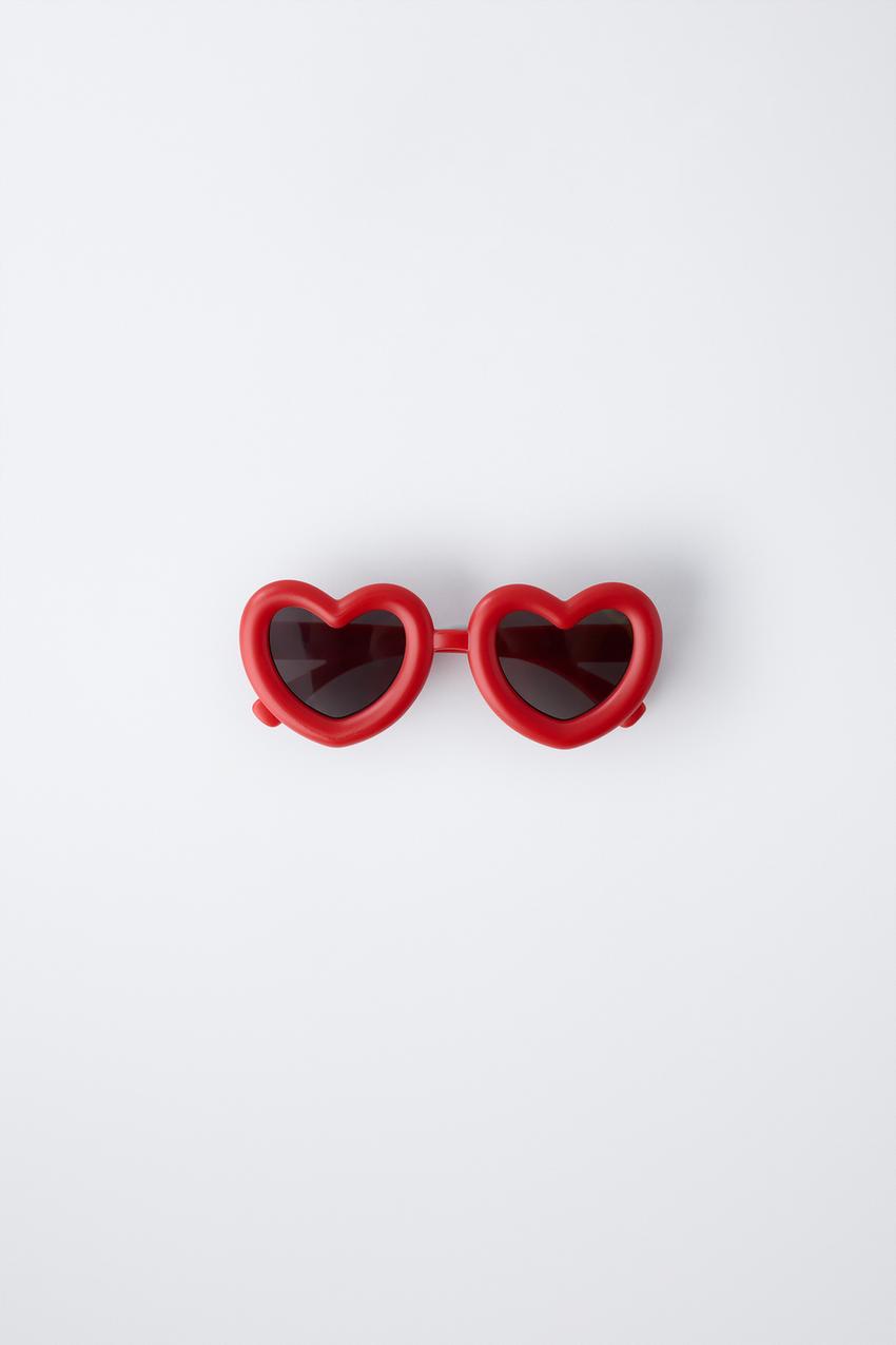 HEART SHAPED SUNGLASSES - Red | ZARA United States display picture 1