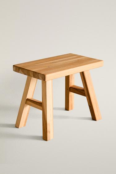 SMALL WOODEN STOOL — Multicoloured 2