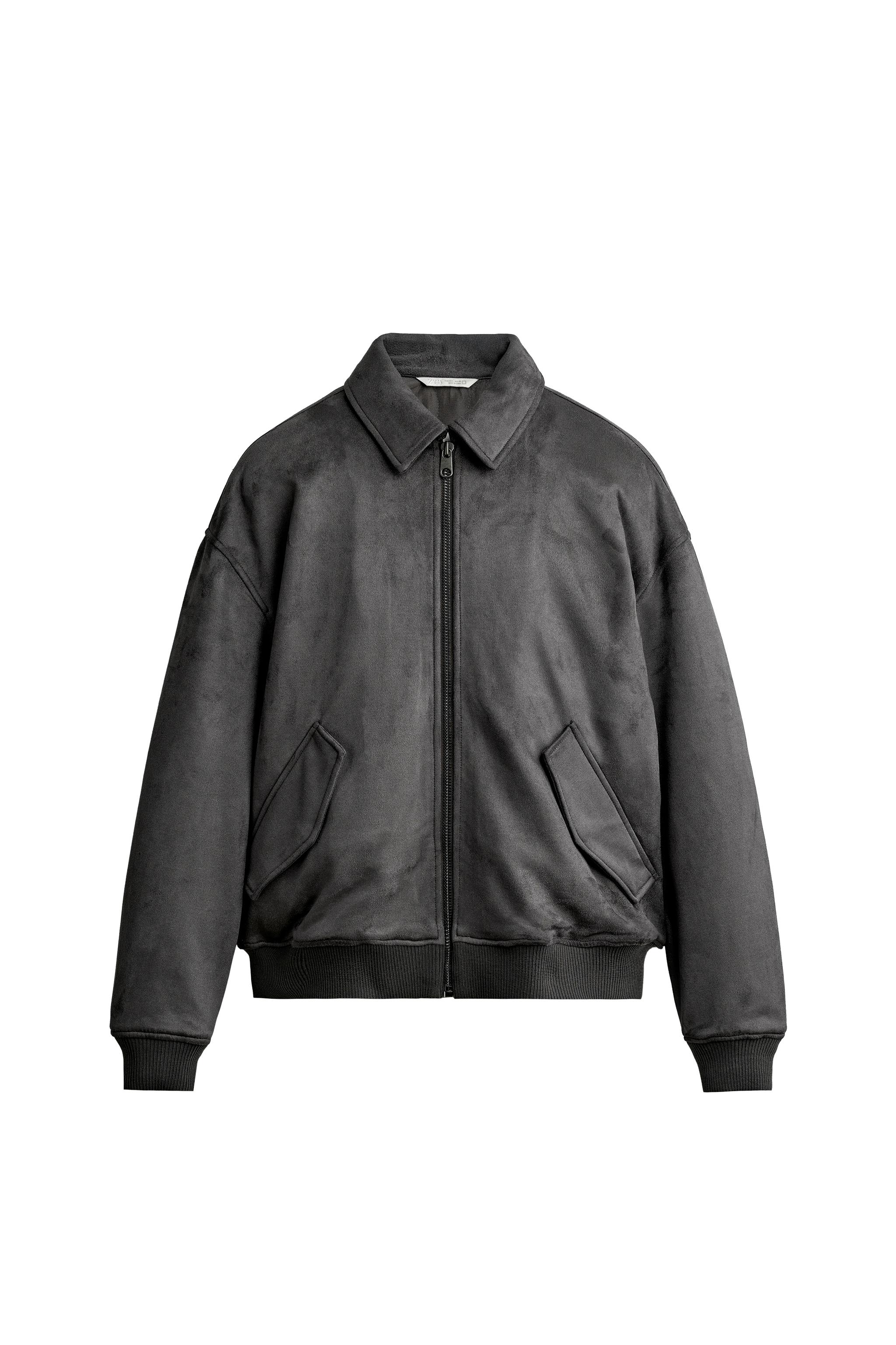 フェイクスエード パフジャケット - ブラック | ZARA Japan / 日本
