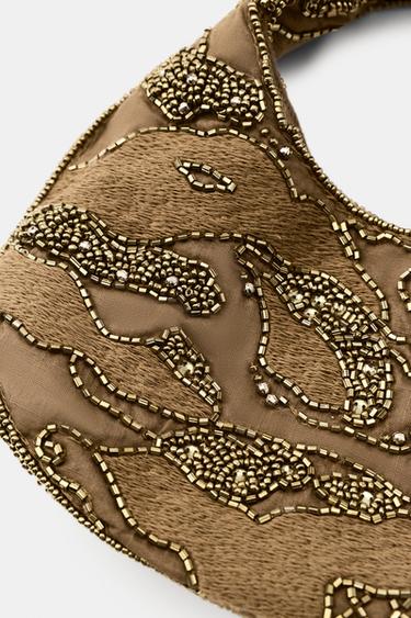 MINI SAC BRODERIES FANTAISIE - Doré de Zara - Image 3