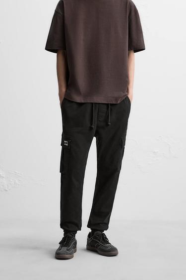 CARGO TROUSERS - Black by Zara