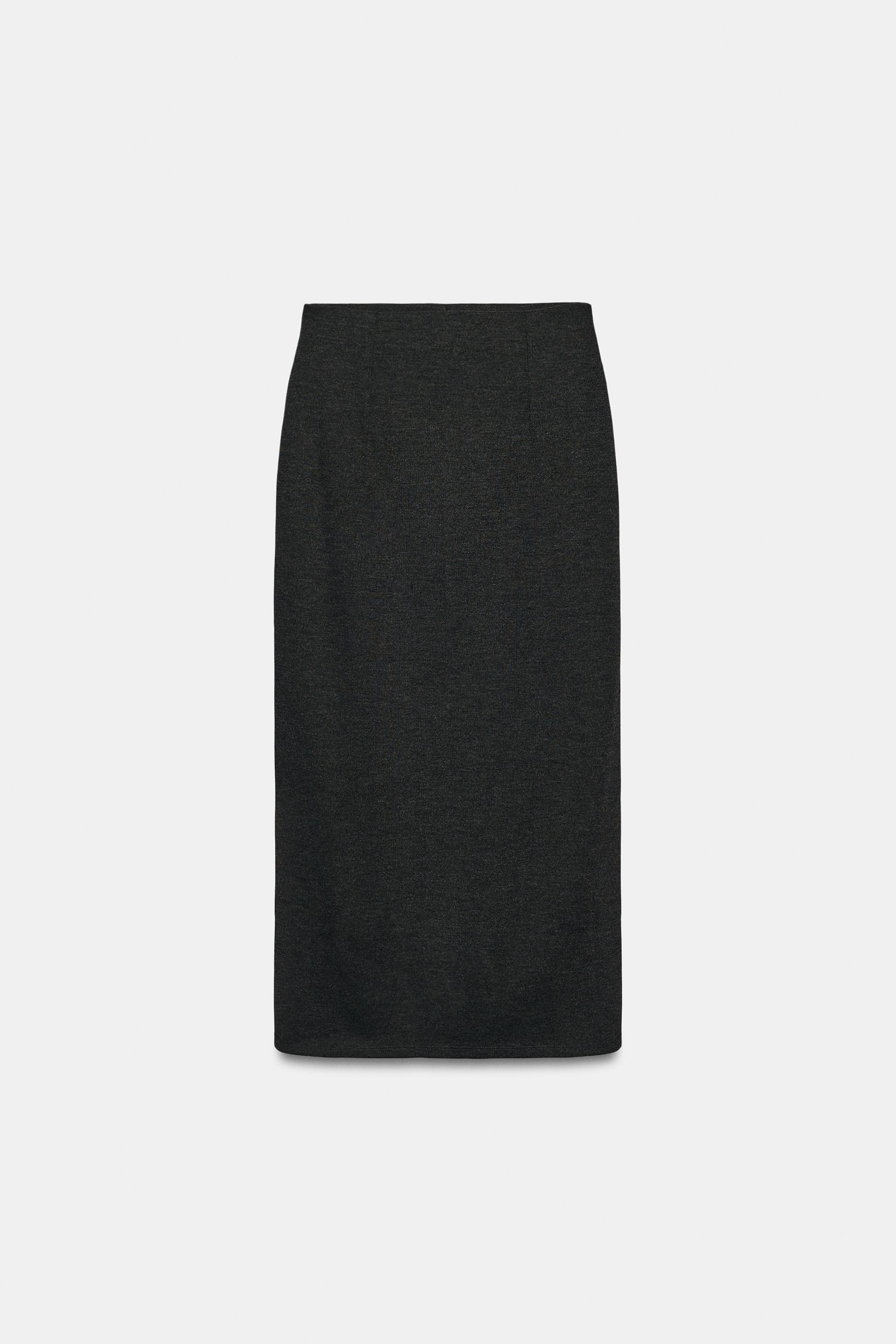 SOFT STRAIGHT MIDI SKIRT