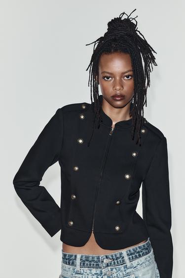 BLAZER ENTALLADA BOTONES - Negro de Zara