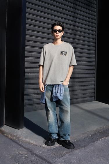 MOTOR GRAPHIC T-SHIRT - Grey marl by Zara - Image 0