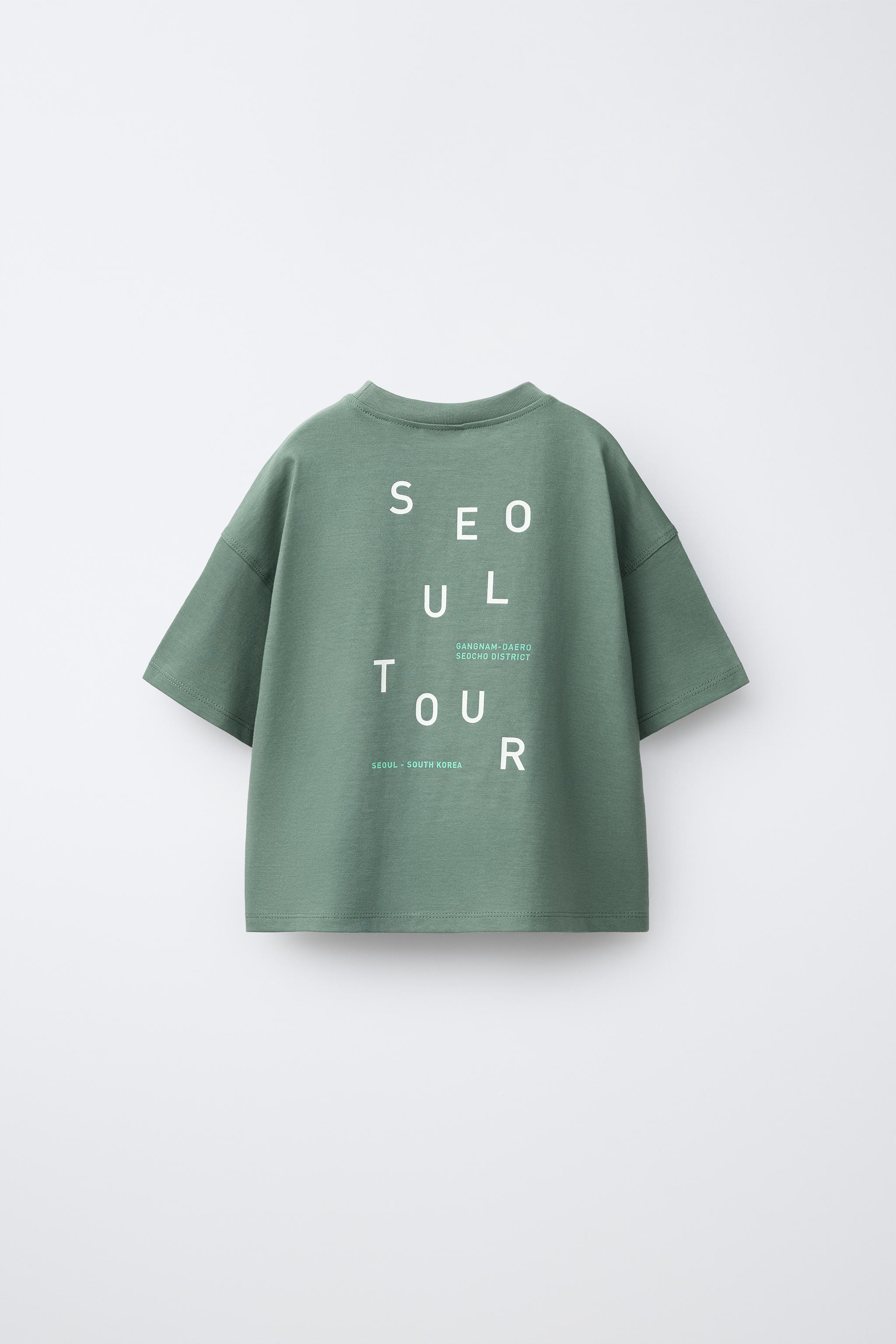 T-SHIRT WITH PATCH POCKET — Dark green